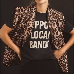 🐆 Anthropologie Maeve Leopard Print Vest XL